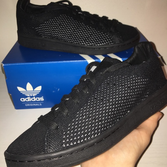 Adidas Stan Smith Black Primeknit 4y - Picture 1 of 8